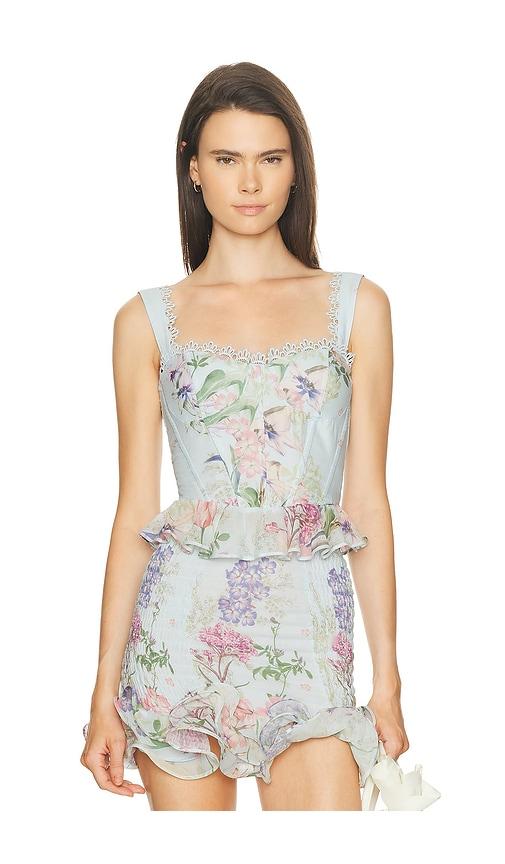 Charo Ruiz Ibiza Floret Top in Baby Blue by CHARO RUIZ IBIZA
