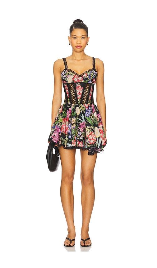 Charo Ruiz Ibiza Gardenia Short Dress in Black,Pink by CHARO RUIZ IBIZA