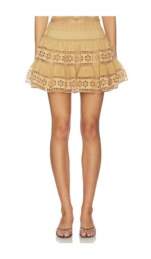 Charo Ruiz Ibiza Short Skirt Lea in Tan by CHARO RUIZ IBIZA