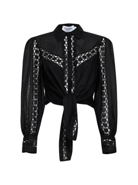 Ibiza lace-detail cropped shirt by CHARO RUIZ IBIZA