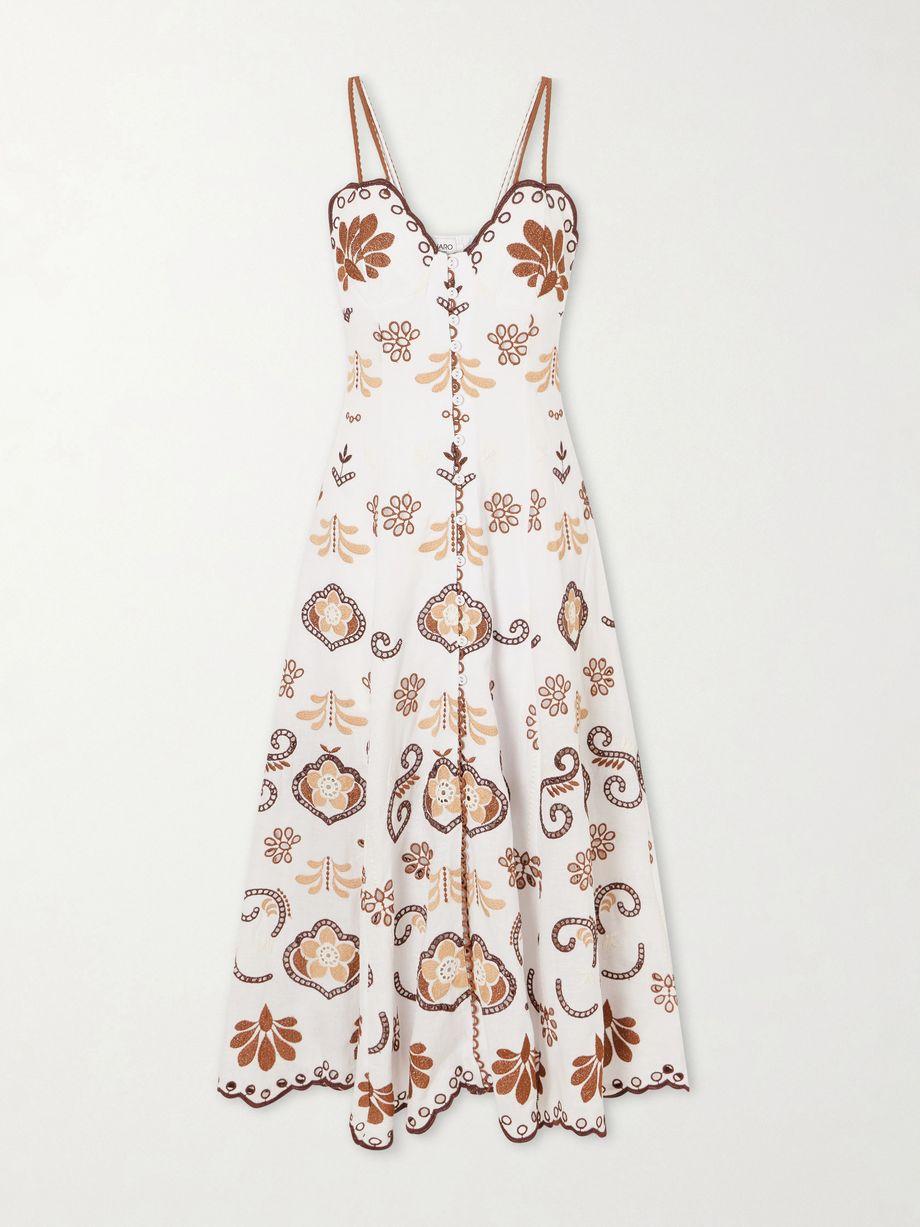 Lorina broderie anglaise cotton-blend midi dress by CHARO RUIZ IBIZA