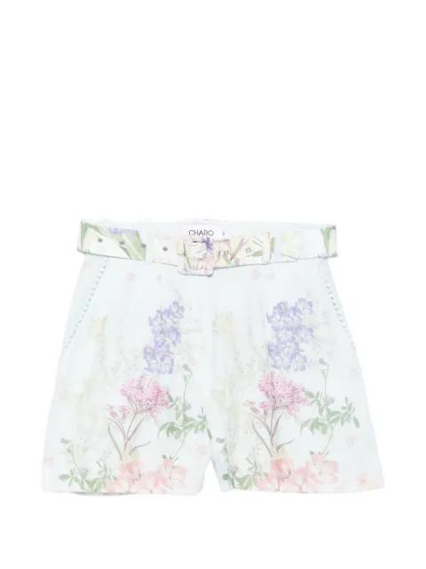 Pansy floral-print belt shorts by CHARO RUIZ IBIZA