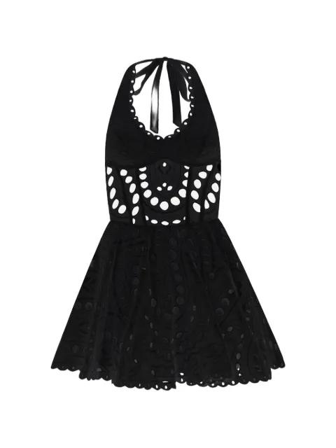 Sandlight broderie-anglaise halterneck dress by CHARO RUIZ IBIZA