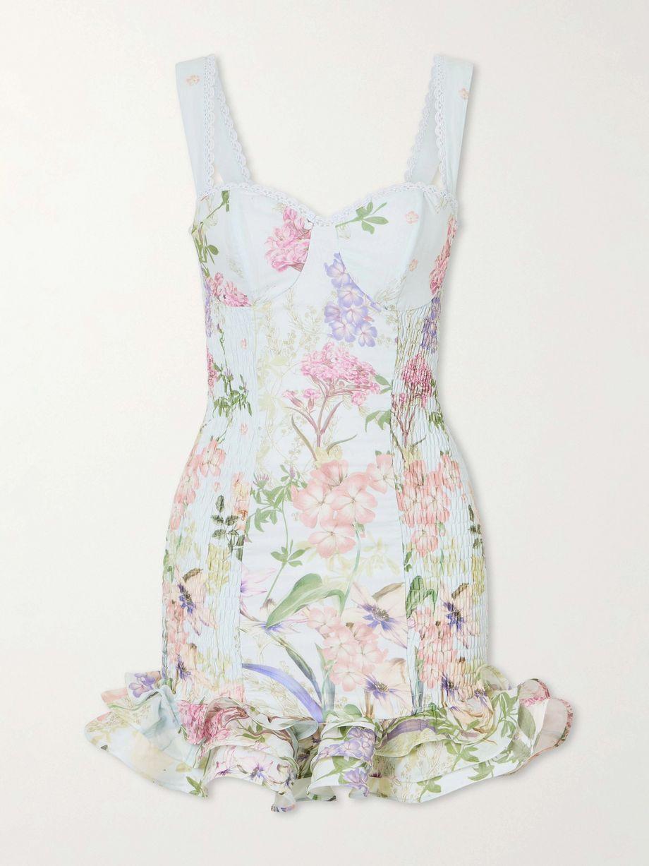 Sunil floral-print cotton-blend mini dress by CHARO RUIZ IBIZA