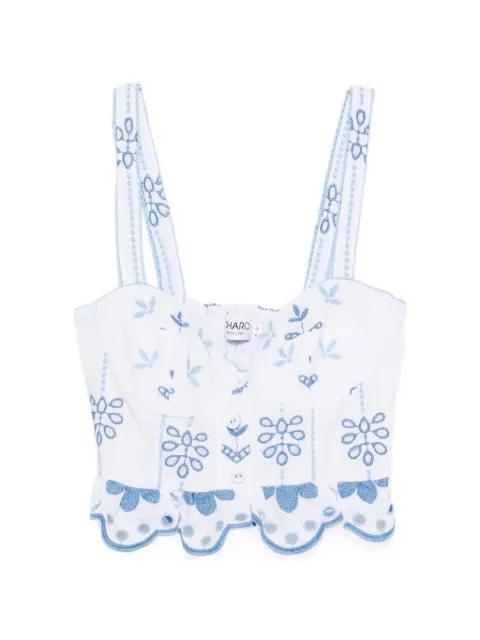 Zia floral-embroidered top by CHARO RUIZ IBIZA