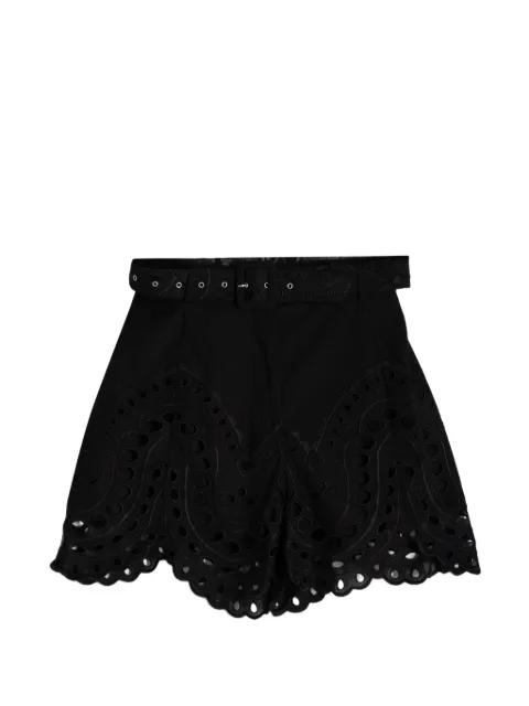 eyelet-detail belted shorts by CHARO RUIZ IBIZA