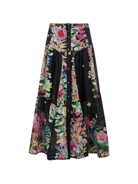 floral-print buttoned maxi skirt by CHARO RUIZ IBIZA