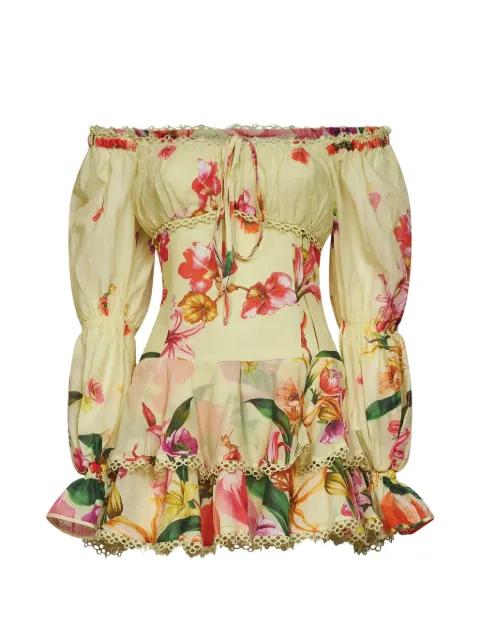 floral-print ruffled dress by CHARO RUIZ IBIZA
