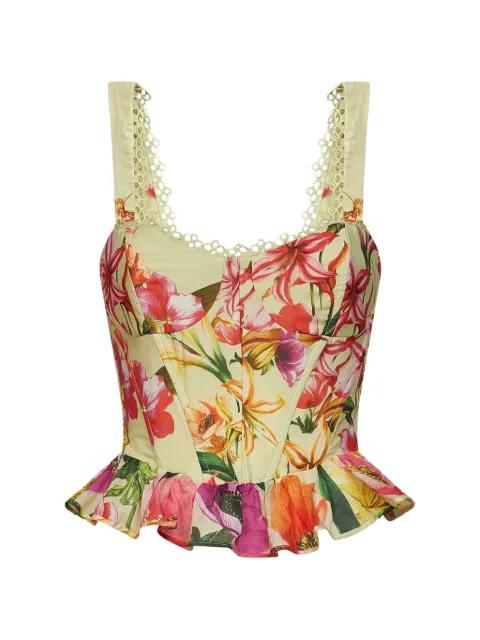floral-print ruffled top by CHARO RUIZ IBIZA