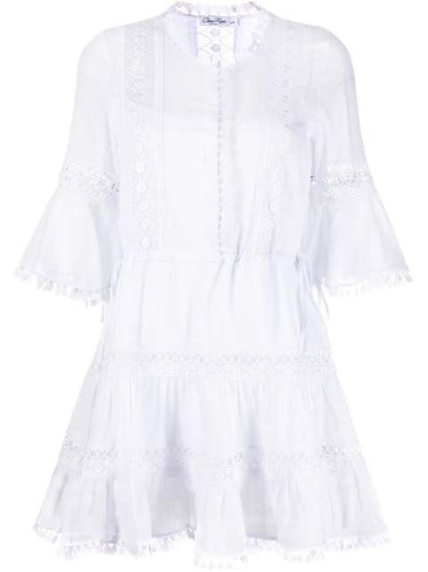 lace-detail cotton shirtdress by CHARO RUIZ IBIZA