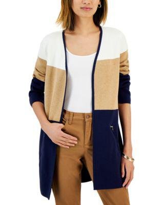 Women's Colorblocked Cardigan by CHARTER CLUB