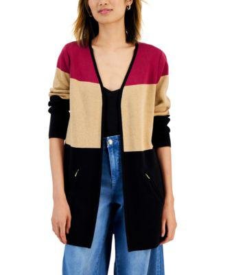 Women's Colorblocked Cardigan by CHARTER CLUB