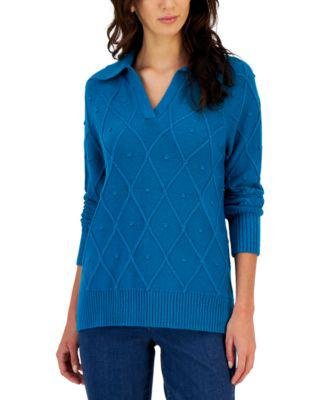 Women's Long Sleeve Sweater by CHARTER CLUB
