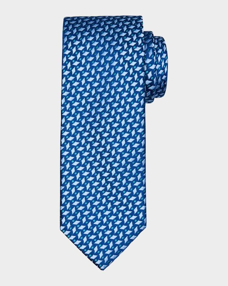 Men's Diamond Woven Silk Tie by CHARVET