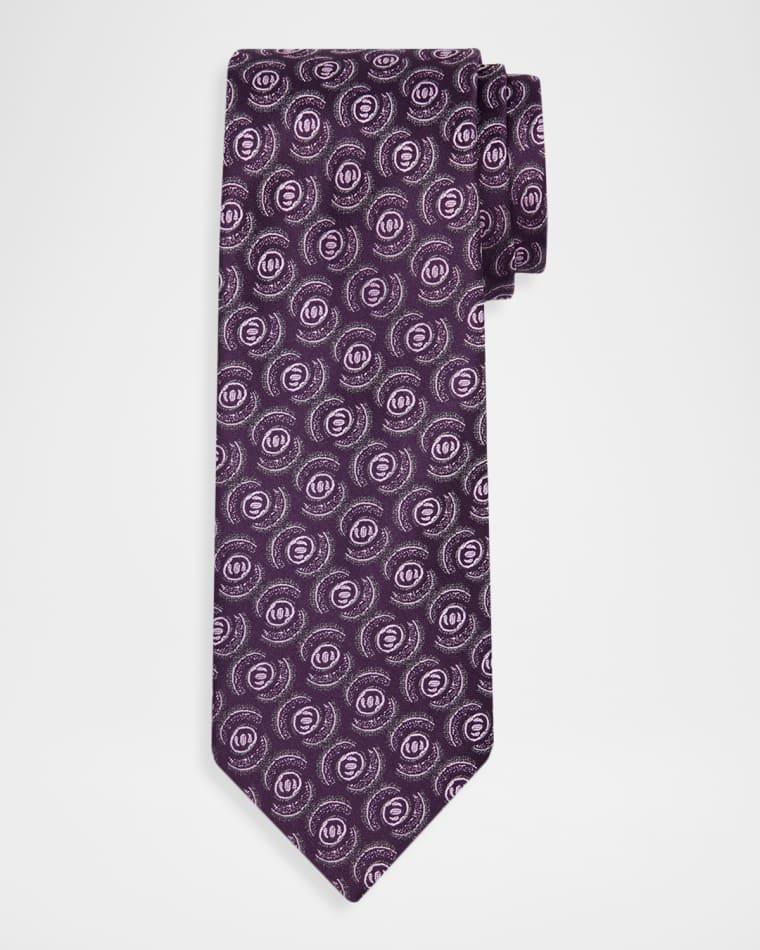 Men's Petite Geometric Silk Tie by CHARVET