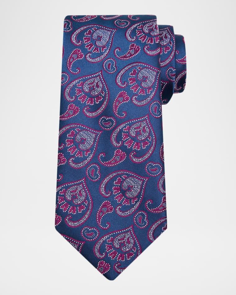 Men's Petite Geometric Silk Tie by CHARVET