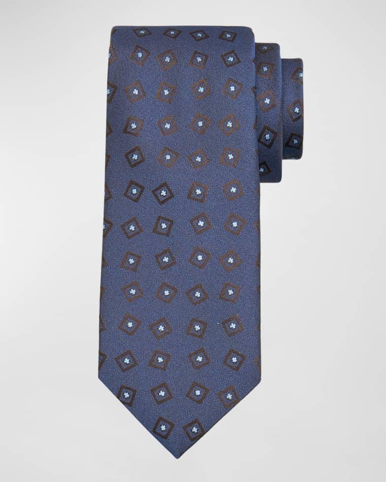 Men's Square-Print Silk Tie by CHARVET