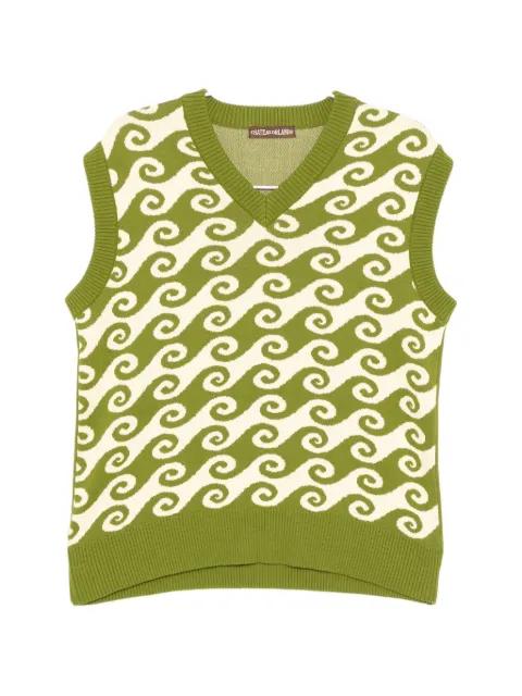 graphic v-neck vest by CHATEAU ORLANDO