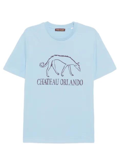 hound-print T-shirt by CHATEAU ORLANDO
