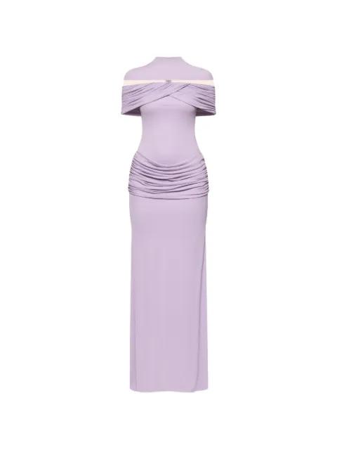 Marlene cutout-shoulder maxi dress by CHATS BY C.DAM