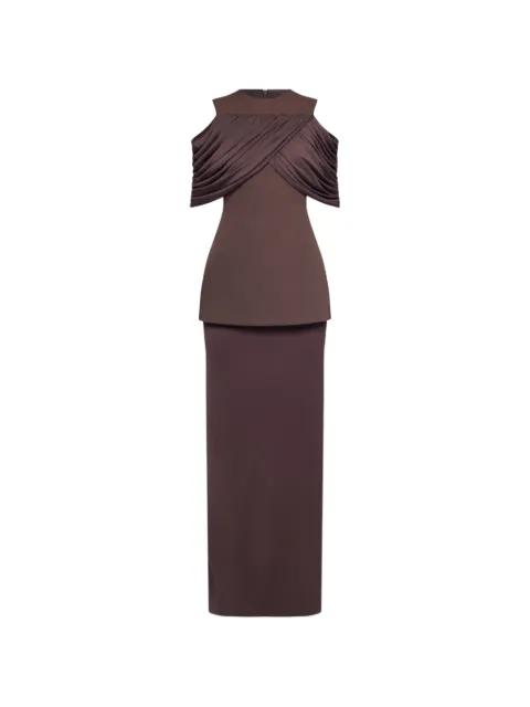 Vivien draped maxi dress by CHATS BY C.DAM