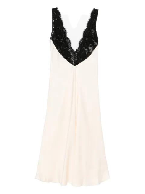 lace-insert slip dress by CHB CHRISTIAN BOARO