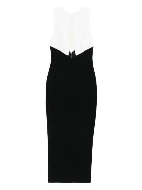 two-tone sleeveless midi dress by CHB CHRISTIAN BOARO