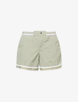 Baller Striped-Trims Swim Shorts by CHE