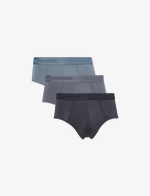 Branded Mid-Rise Pack of Three Stretch-Woven Briefs by CHE