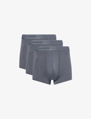 Branded Mid-Rise Pack of Three Stretch-Woven Trunks by CHE