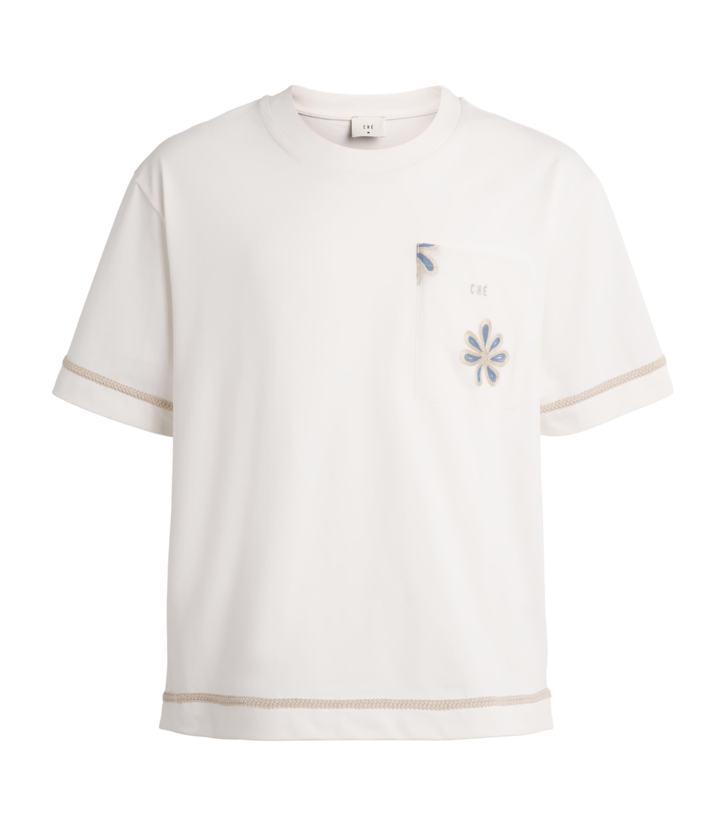 CHÉ Cotton Embroidered Daisel T-Shirt by CHE