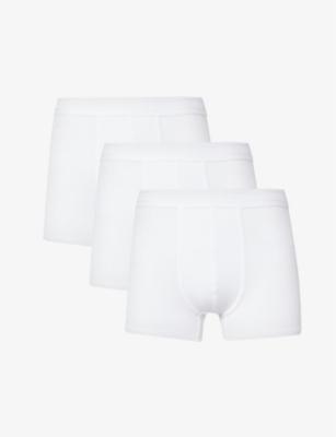 Elasticated-waistband pack of three stretch-woven trunks by CHE
