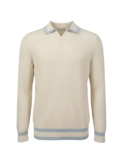 Jude ribbed-knit polo sweater by CHE