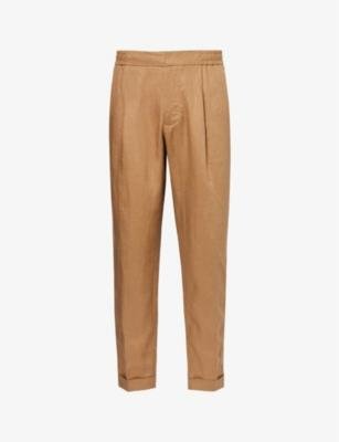 Relaxed-fit high-rise linen trousers by CHE