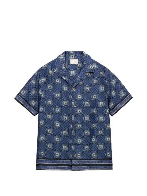 Telha geometric-print linen shirt by CHE STUDIOS