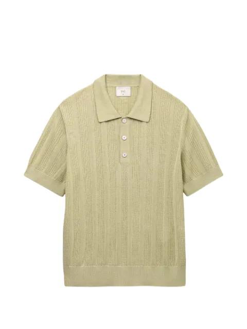 ribbed-knit short-sleeve polo shirt by CHE