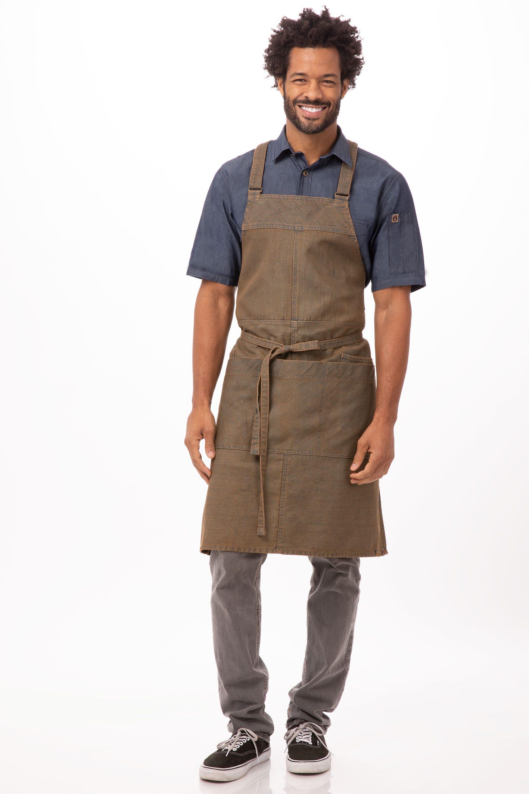 Uptown Cross-Back Bib Apron by CHEF WORKS