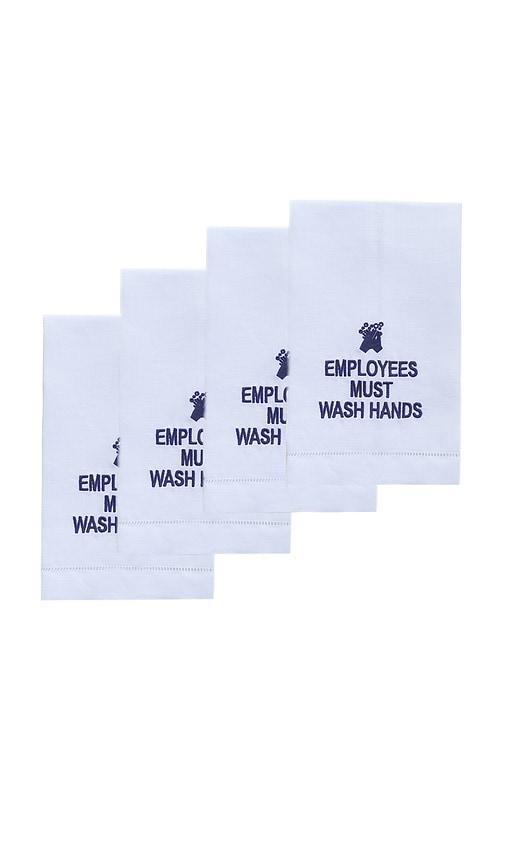 Chefanie Wash Hands Hand Towels in White by CHEFANIE