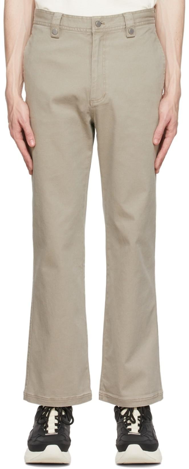 Beige Cotton Trousers by CHEMIST CREATIONS