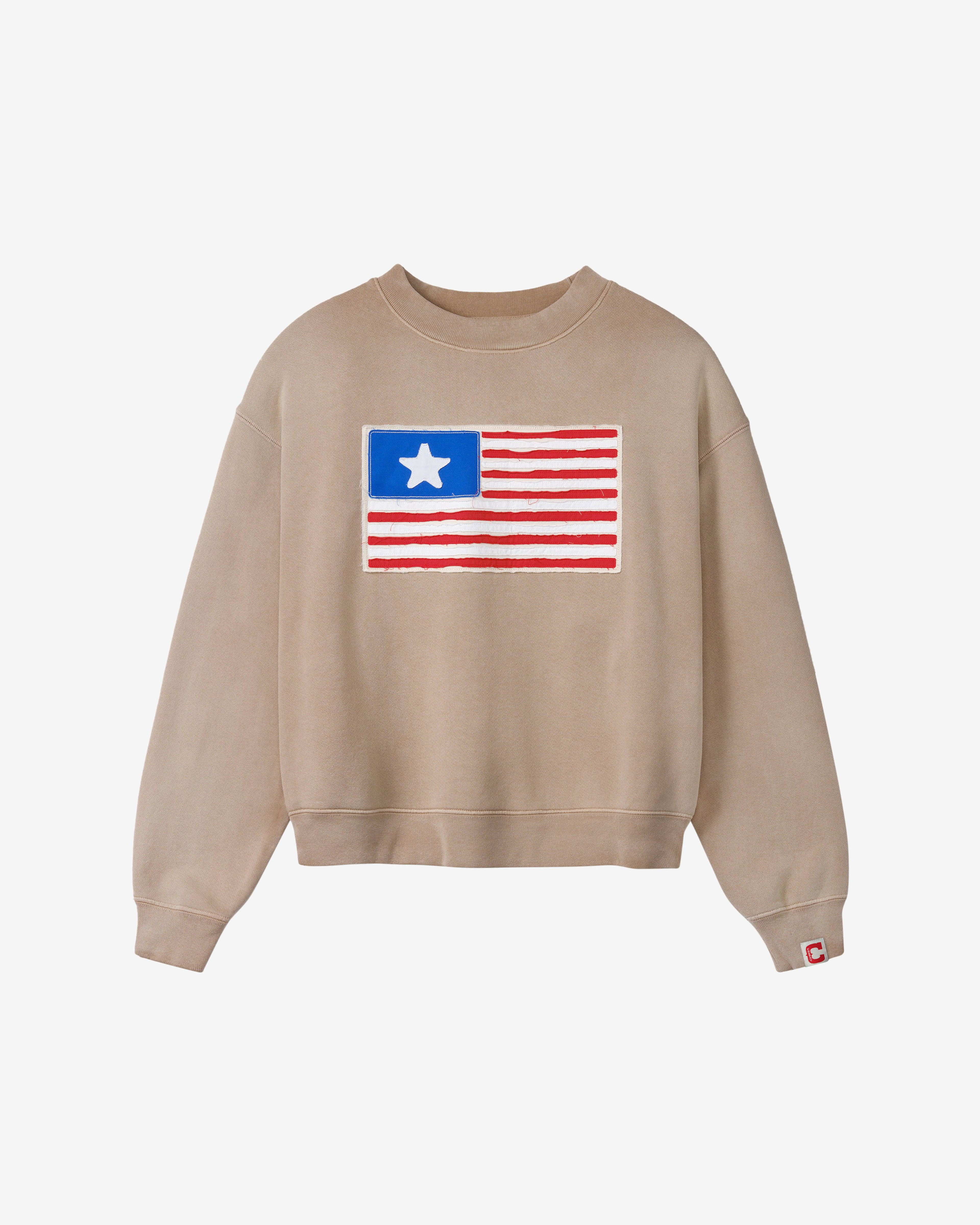 Cherry Los Angeles - Men's 1 Star Crewneck - (Desert Tan) by CHERRY LOS ANGELES