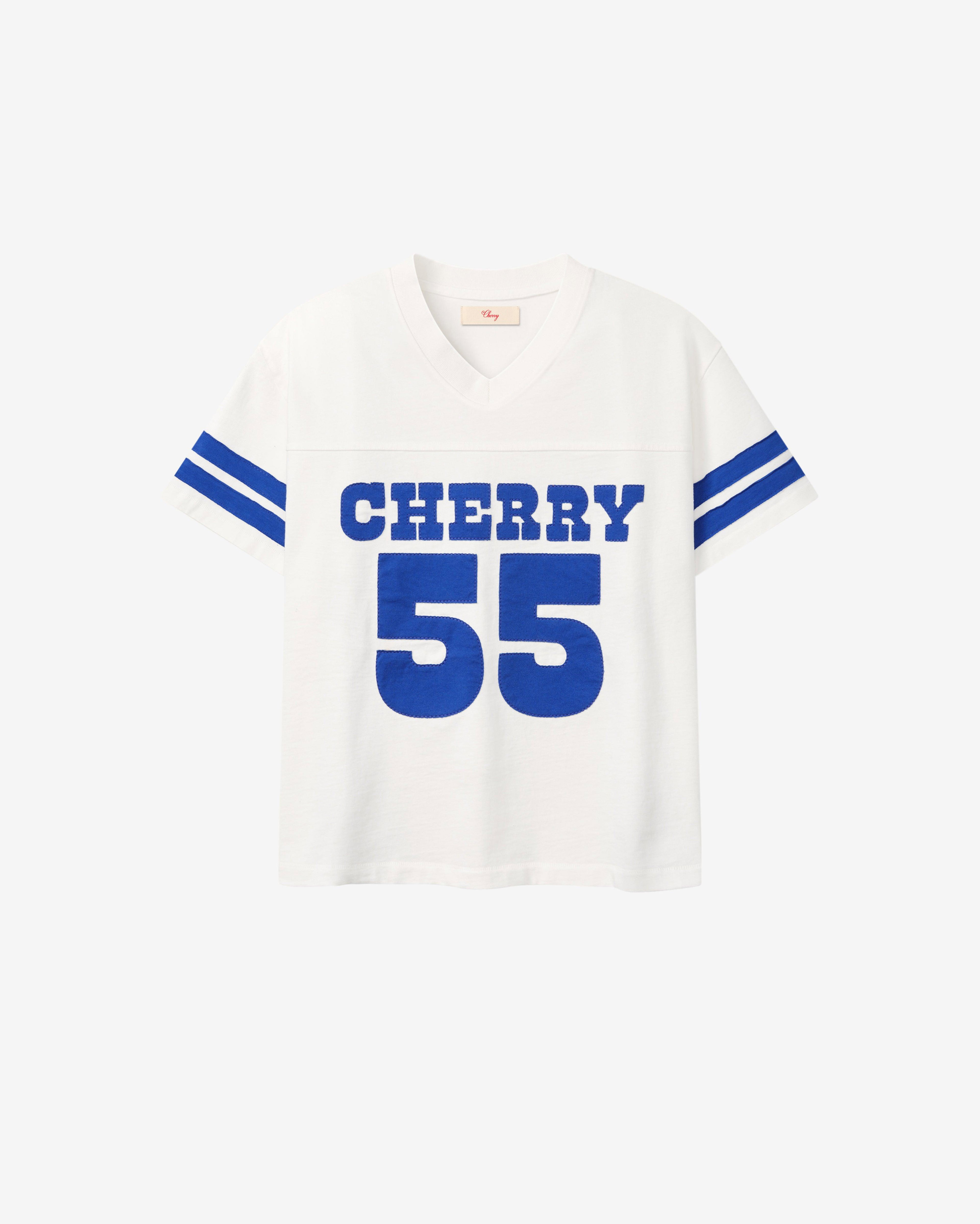 Cherry Los Angeles - Men's Appliqué Football Jersey - (Vintage White) by CHERRY LOS ANGELES