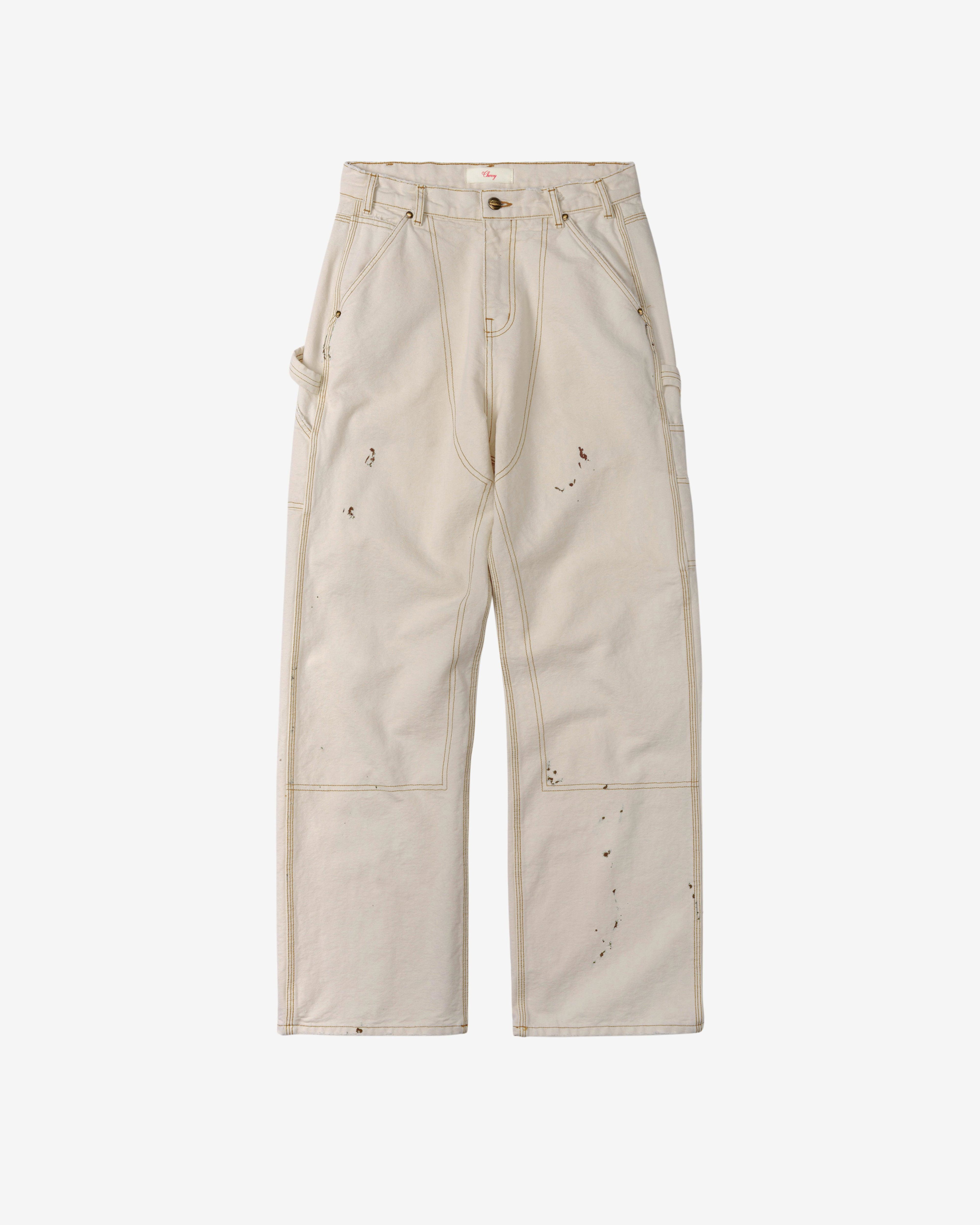 Cherry Los Angeles - Men's Denim Carpenter Pant - (Vintage White) by CHERRY LOS ANGELES