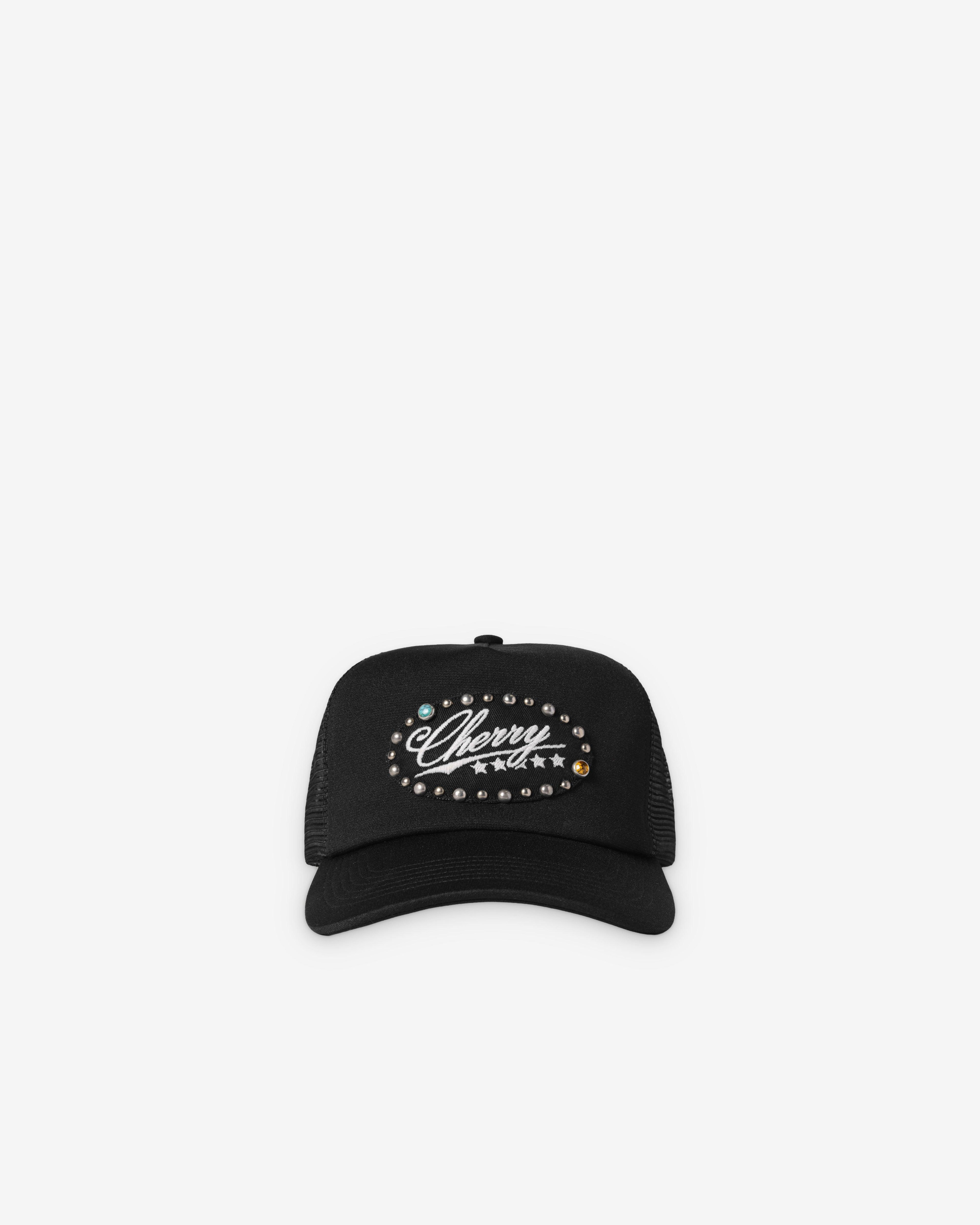 Cherry Los Angeles - Men's Five Star Studded Trucker - (Black) by CHERRY LOS ANGELES