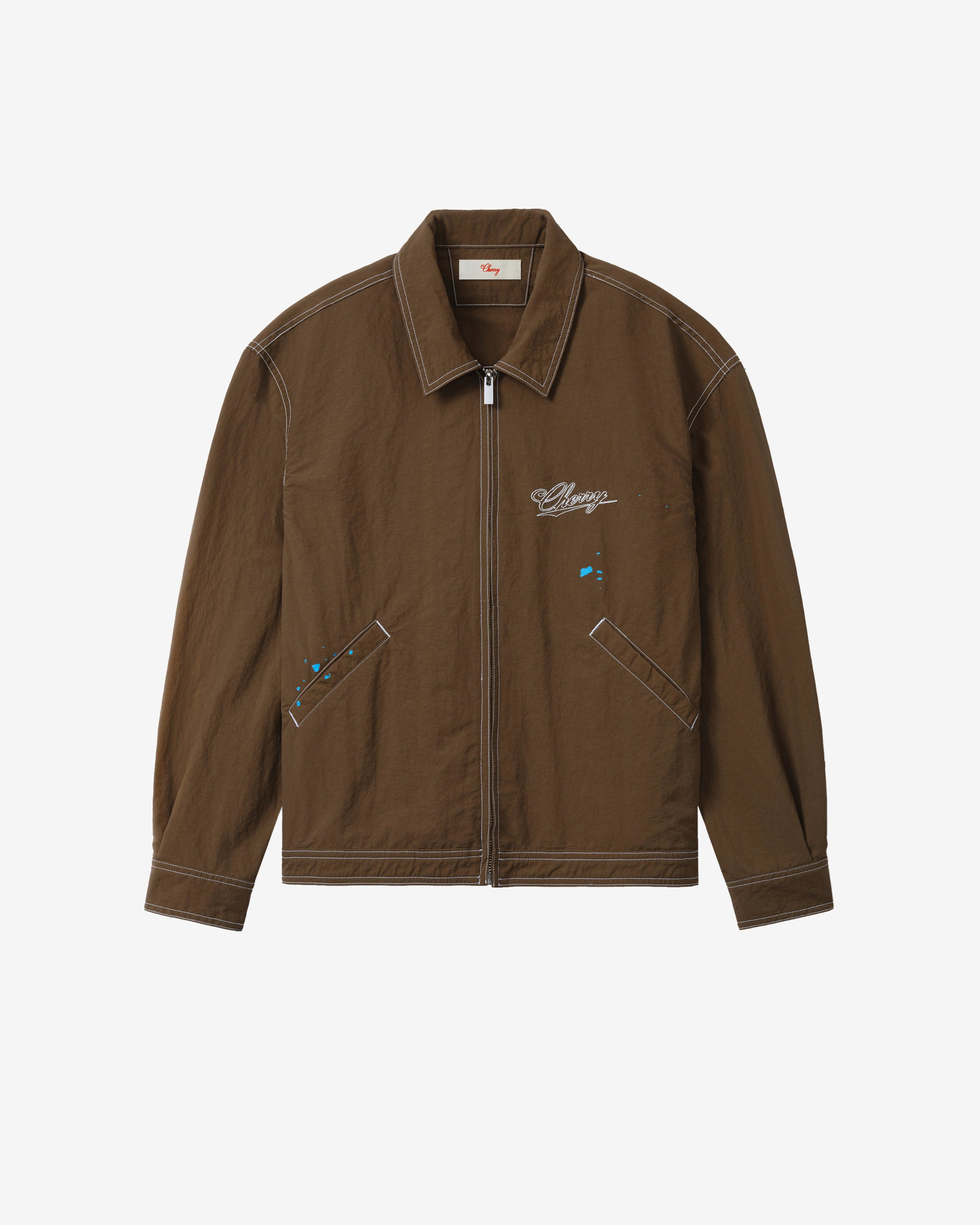 Cherry Los Angeles - Men's Nylon Running Jacket - (Brown) by CHERRY LOS ANGELES
