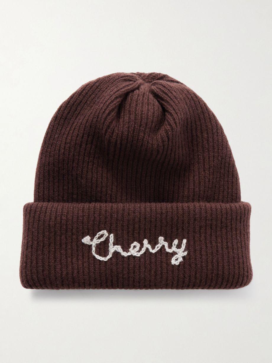 Logo-Embroidered Ribbed Cashmere Beanie by CHERRY LOS ANGELES