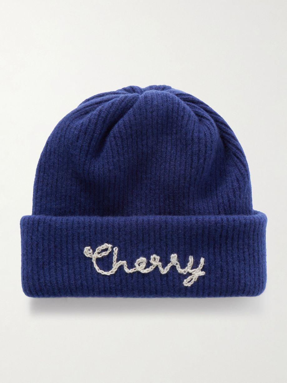 Logo-Embroidered Ribbed Cashmere Beanie by CHERRY LOS ANGELES