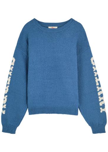 Logo-intarsia cotton-knit jumper by CHERRY LOS ANGELES
