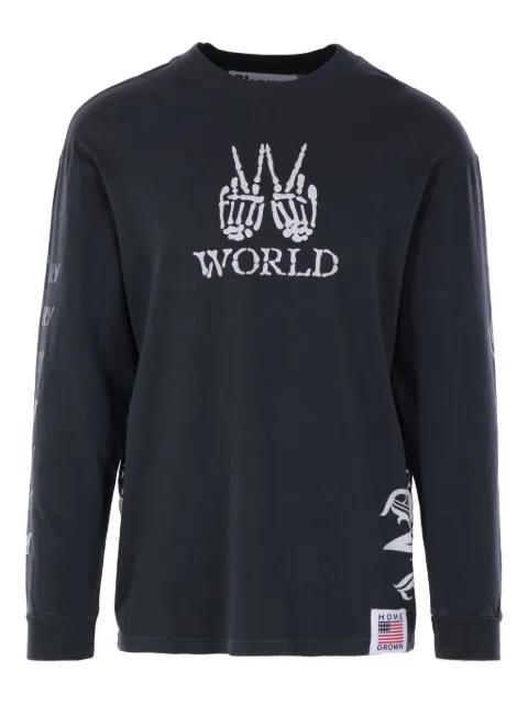 Skeleton long-sleeve T-shirt by CHERRY WORLD