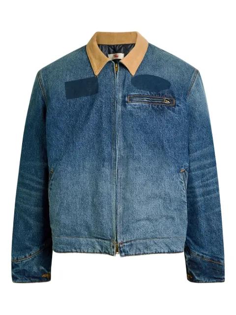 contrast-collar denim jacket by CHERRY