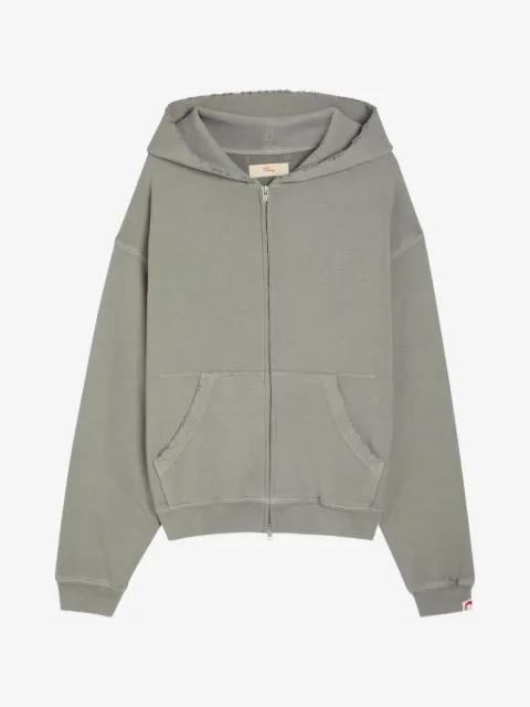 distressed zip-up hoodie by CHERRY